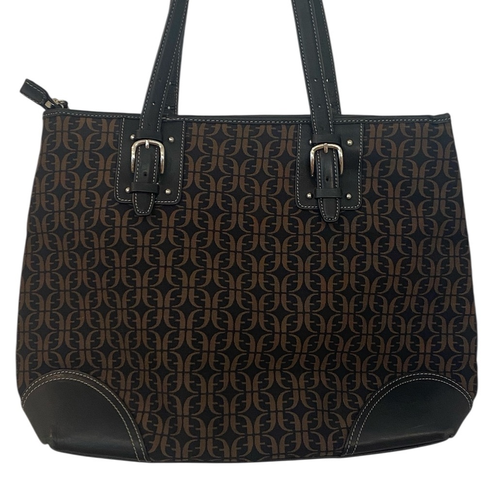 Fossil Signature Canvas And Leather Monogram Prin… - image 8